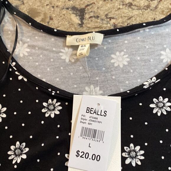 Comp Blu Flutter Sleeve Blouse - Picture 2 of 7